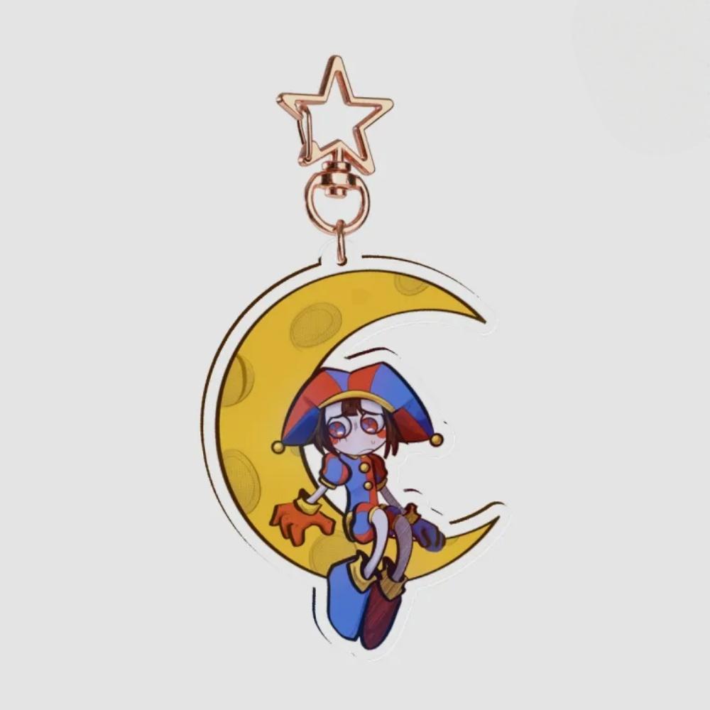 

Anime Peripheral Acrylic KeyChain for TADC Pomni Jax Ragatha Gangle Zooble Kinger Gummigoo Creativity Backpack Accessories