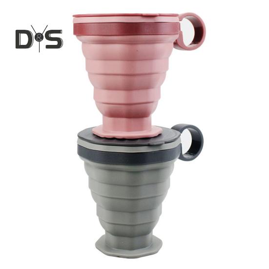Hopfällbar Resemugg Silikon Bärbar Kaffekopp för Varma Och Kalla Drycker Återanvändbar To-Go Ficka Storlek Kaffetumbler