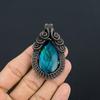 Neon Flash Labradorite 999 Copper Wire Wrapped  Pendant Handmade Gemstone Jewelry, Gifts For Wife Brand New Jewelry Pendant