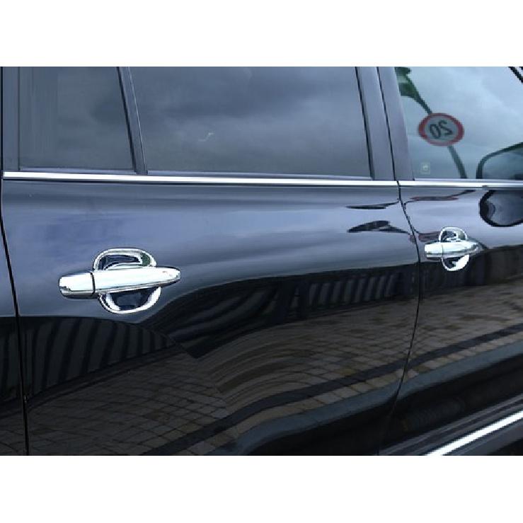 For Toyota Highlander 2008-2013 ABS Silver Exterior Side Door Bowl Cover Trim 4X