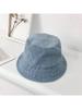 Denim Bucket Hat For Women Sun Protection Casual Korean Style Spring Summer Autumn