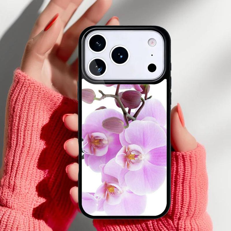 Orchid Flowers Colorful soft Phone Case for iPhone 17 Air 16e 15 14 13 Pro Max Back Cover for 12 11 Pro Coque