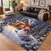 Christmas Theme Floor Carpet, Soft Area Rug, Xmas Indoor Home Holiday Decoration