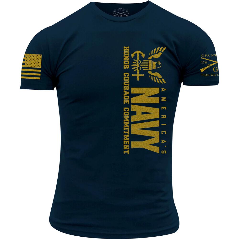 

Темно-синяя футболка унисекс Grunt Style Usn America s Navy S