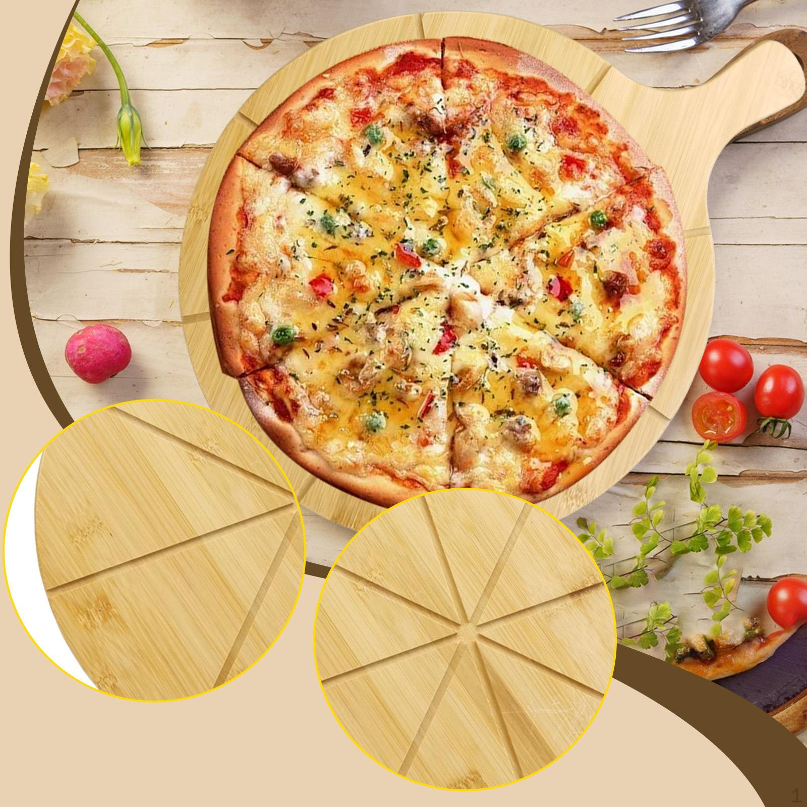 

Поднос для подачи пиццы, поднос для приготовления пищи, бамбуковый для фруктов, хлеба, выпечки, диаметр 30 см Diameter 30CM