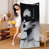 Hot Singer R-RIHANNAS Microfiber Printed Beach Towel Mountain Climbing Yoga Beach Swimming Running Absorbent Soft Towel