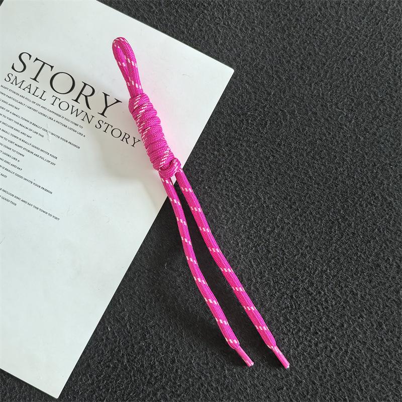Colorful Trendy Miu Style Polyester/Nylon Braided Rope Pendant with Knotting for Bags