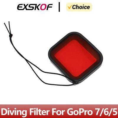 Wasserdichtes Gehäuse Filter Tauchfilter Rot Rosa Lila Filter Für GoPro Hero 7 6 5 GoPro Action Kamera Zubehör