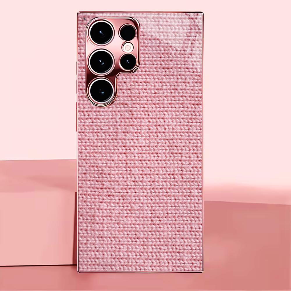

Fine fabric pattern Madam pink Glass PhoneCase for Samsung Galaxy S26 S25 S24 S23 S22 S21 FE Ultra Plus Dropresistant Female GalaxyS25