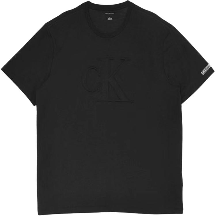 Calvin Klein Comfortable Solid Color Letter Logo Round Neck Short Sleeve T-Shirt Men tops 81GC808-001 S