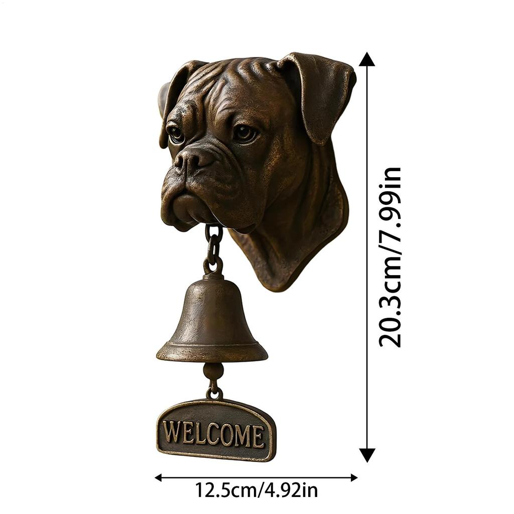 Vintage Dinner Bell Outdoor Decorative Dog Head Shape Door Bell Vintage Farmhouse Doorbell for Front Door Garden Sheds Cottage