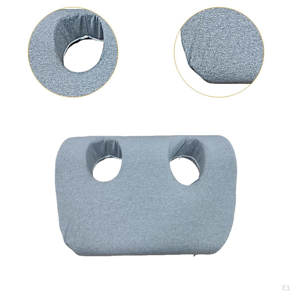 Piercing Lightweight Support Breathable Side Pillow Gray for Bedroom Salons Sleepers