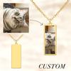 Custom Print Photo Necklace Single Sided Logo Personalized Rectangle Pendant Stainless Steel Jewelry Party Valentine's Day Gifts