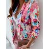 New Fashion Women's Printed Blazer, Casual Spring Outerwear, European American Style, Popular For Crossborder Women