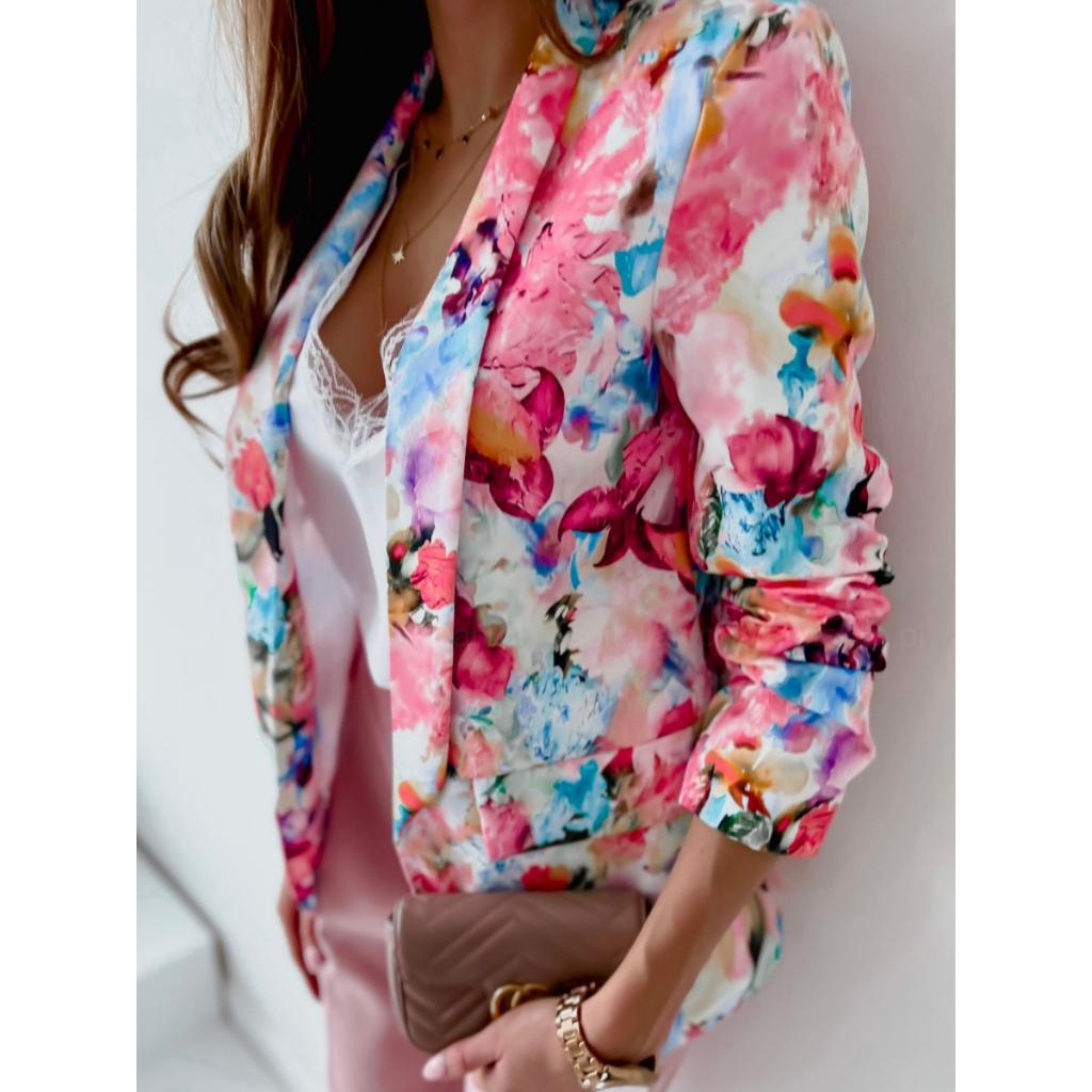 New Fashion Women's Printed Blazer, Casual Spring Outerwear, European American Style, Popular For Crossborder Women