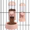Pet Dog Cats Automatic Feeders Drinking Bowls Container Cage Durable To Use Gift Large Capacity And Large Water Sink