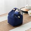 Micro Camera Strap or Button Portable Bag Travel Supplies Storage Bags Tea Set One Pot Two Cups Cotton and Linen Tote Bag