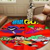 Teen-Titans Adventure Round Rug for Livingroom,Bedroom, Palyroom, Chair Rug, Area Rug, Circle Carpet, Large Size Decor Fan Christmas Gift
