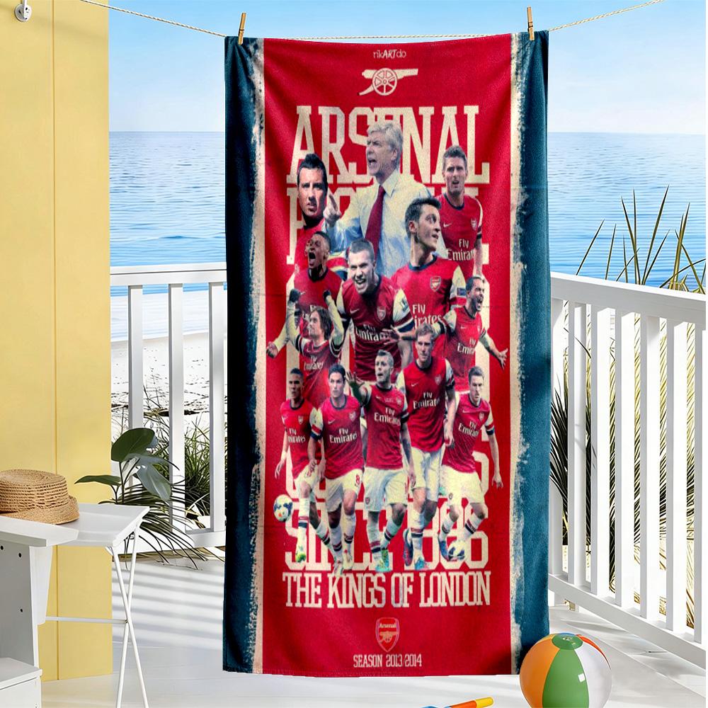 Arsenal Football Player Beach Towel Super Soft & Absorbent Comfortable Lightweight Suitable for Swimming, Gym, Camping, Yoga Vacation