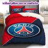 Football Red Blue Pattern Bedding Quilt Set Quilt Cover Pillowcase Home Decoration Birthday Gift (1 * duvet cover + 2 * pillowcase, without core)