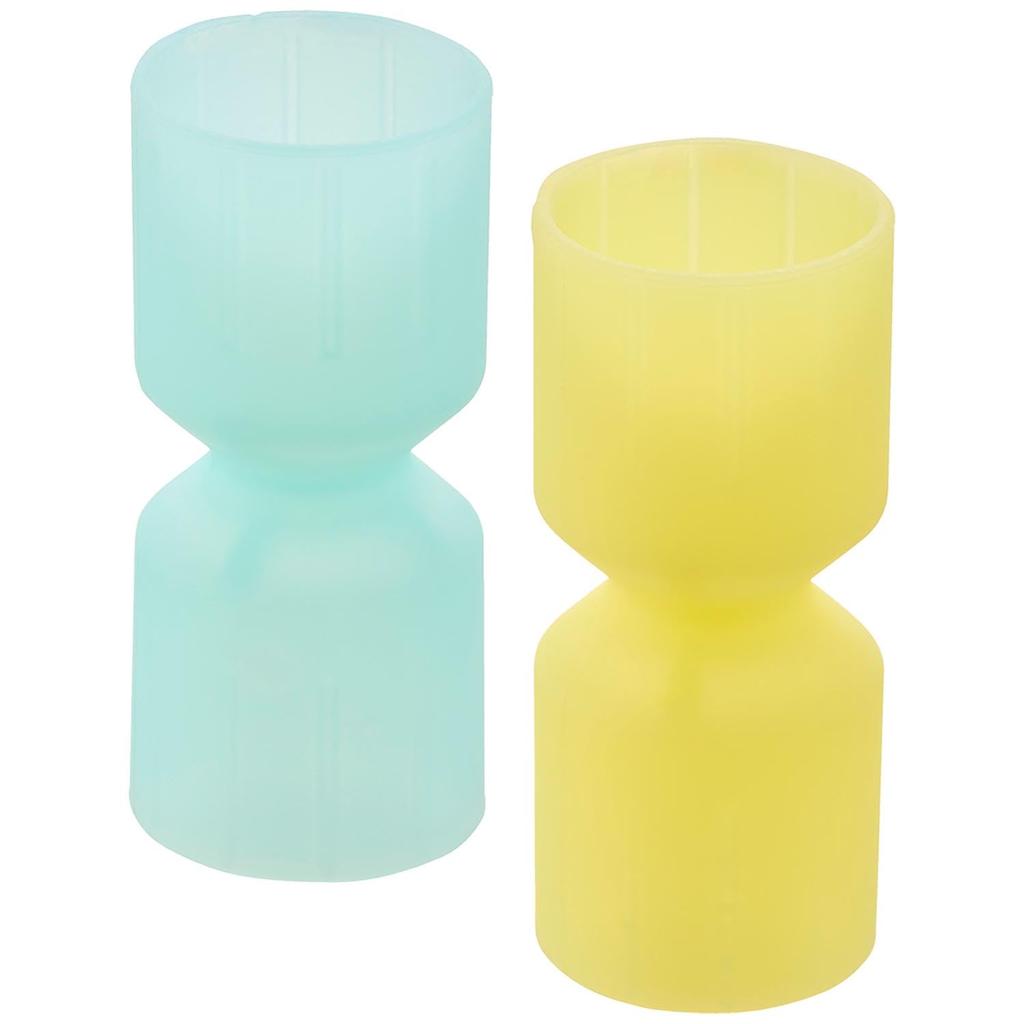Yamazaki Silicone Foldable Poly Juice Ice Set of Yellow W x D x Freezer Dishwasher Freezer 10164 Cover, 2, & Blue, 2.4cm 2.4cm 6.1cm H, Sherbet,