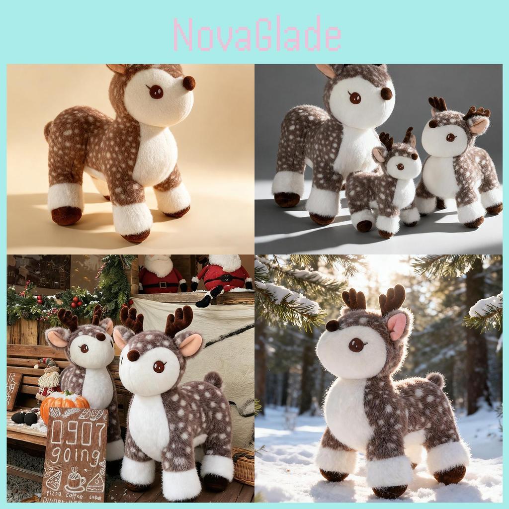 Cute Deer Plush Toy With Pp Cotton Filling For Kids And Home Decor