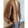Men's Retro Thick Knit Cardigan - Autumn/Winter Casual Loose Fit Sweater.