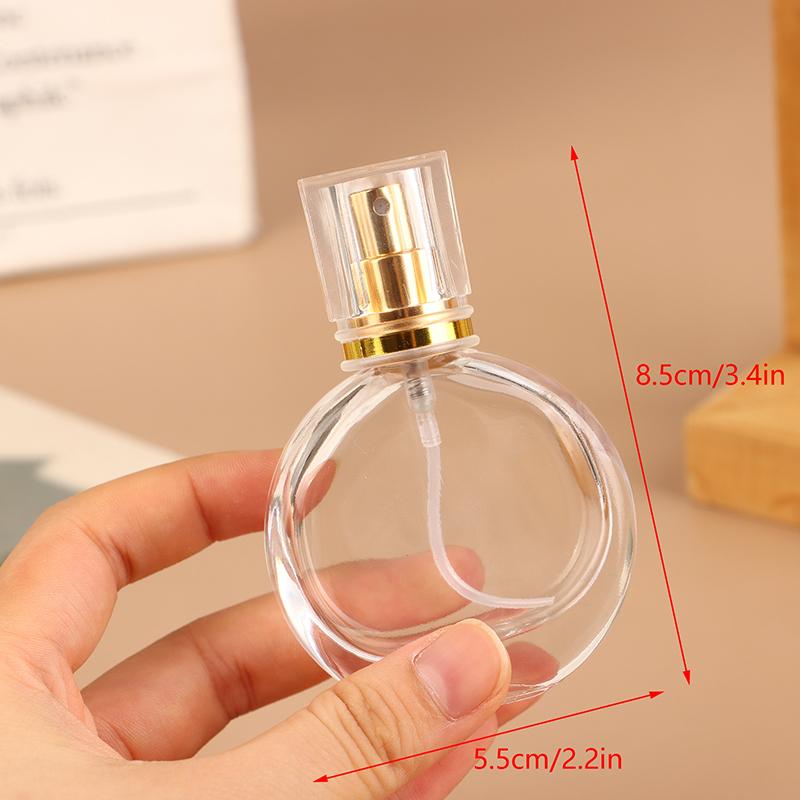25Ml Glass Perfume Bottle Transparent Mist Spray Bottle Empty Perfume Vial Cosmetic Container For Travel