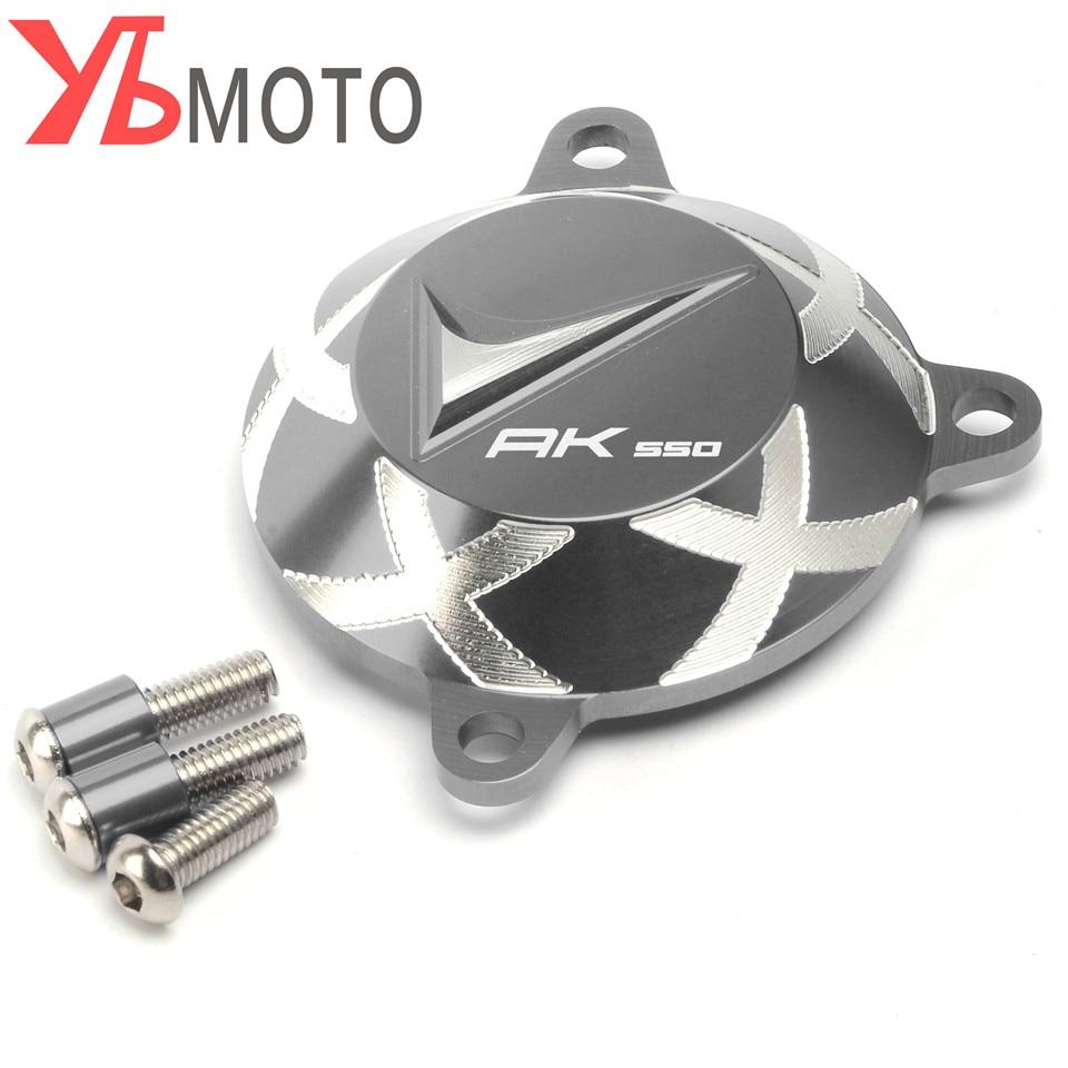 Mit LOGO AK550 Motorrad CNC Vordere Rahmenlochabdeckung Seite Motorschutz Antriebswellenkappe Für KYMCO AK 550 2017- 2022
