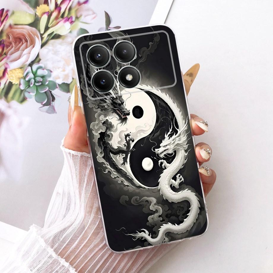 For Xiaomi Redmi K70 Pro K70e K70 Ultra / Poco X6 Pro 5G Phone Case Floral Butterfly Bow Dragon Cat Pattern Bumper Soft Silicone