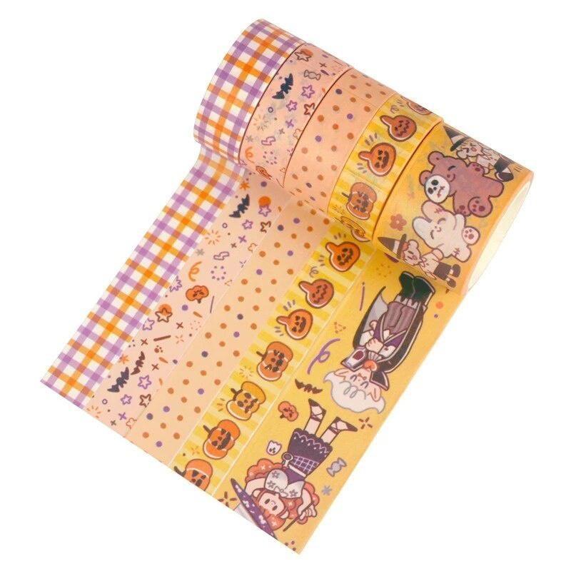 11 Rolls Halloween Bronzing Festival Washi Tape Set DIY Hand Account Border Decoration Halloween Festival Adhesive Masking Tape