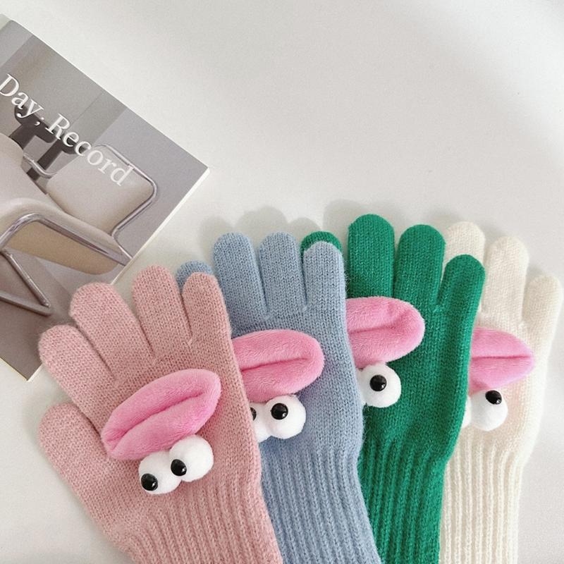 Weiche & Warme Fingerlose Handschuhe Verspielte & Bunte Fünffingerhandschuhe für Jungen & Mädchen Perfekt für Herbst & Winter Langlebig