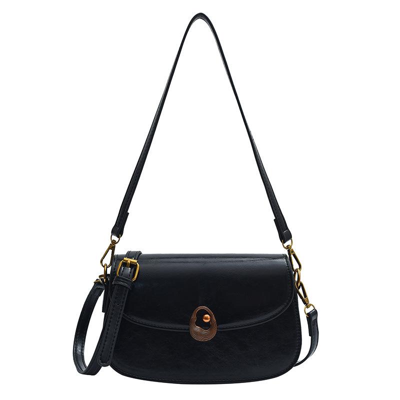 Vintage Leather Saddle Lady Underarm Bag Versatile Women's Crossbody Shoulder Bag 2025 New Designer Purses and HandBags