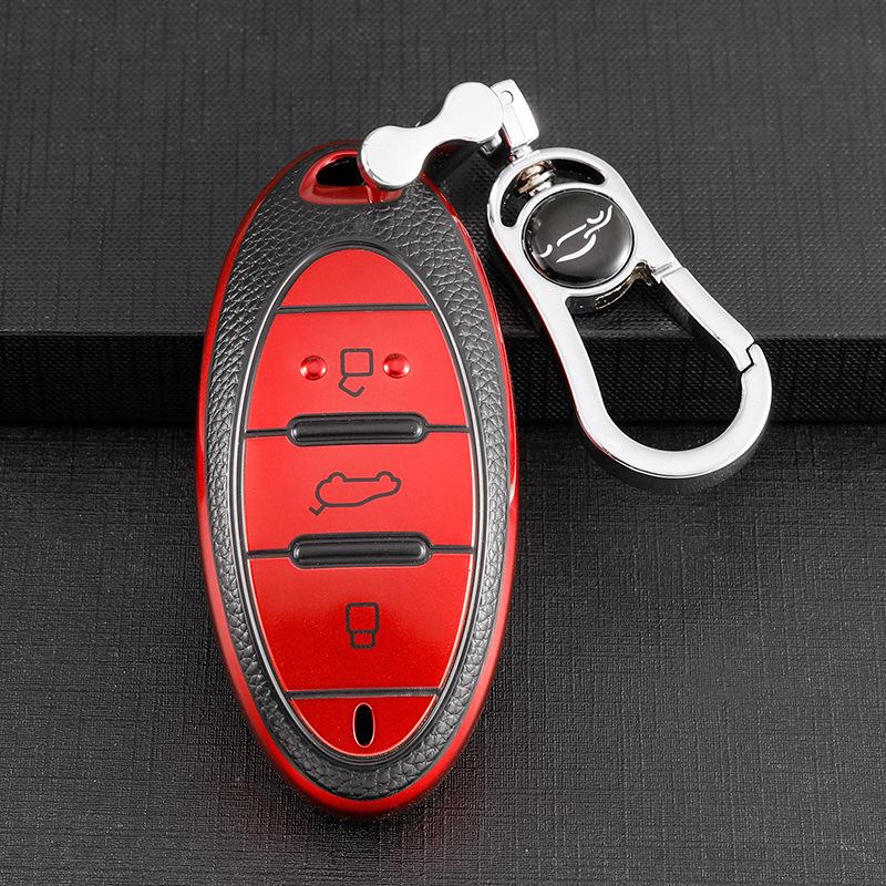 Bestune Car Key Cover for FAW T77, T99, B70, T55, T33 - Durable Remote Key Shell with Buckle
