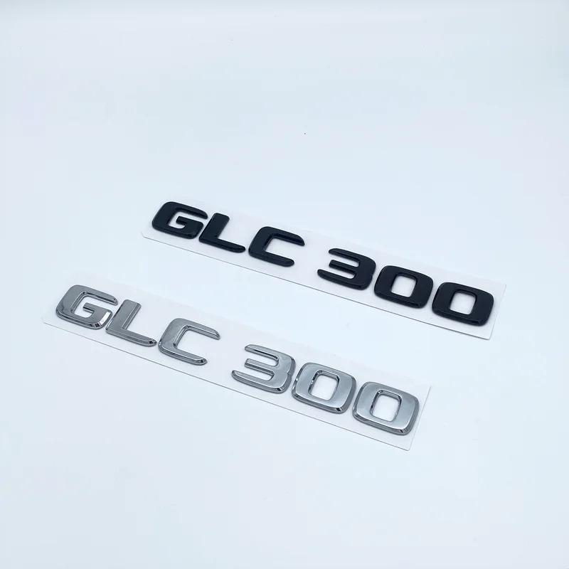 AATN1 3D ABS Chrome Black Letters GLC260 GLC300 GLC350 GLC220d GLC350e 4Matic Emblem for Mercedes Benz GLC X253 Car Trunk Logo Sticker