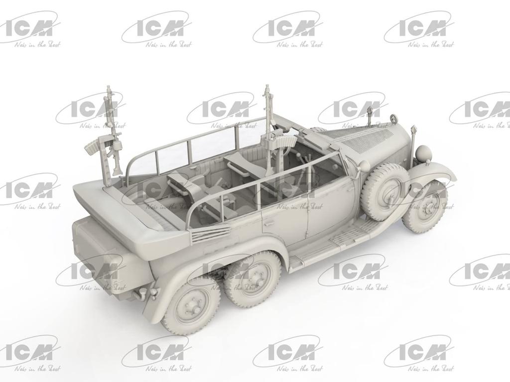 ICM 1/72 German Army G4 Partisan Wagen with MG34 Plastic Model Kit 72473