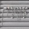 Love Heart Lock Bright Zircon Long Pendant Italian Charm Links Fit 9mm Stainless Steel Bracelet DIY Making Gifts