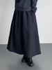 Ou Fan Women's Slimming Black Midi Skirt: Elastic Waist, Hip-Covering, Autumn/Winter Style #11017