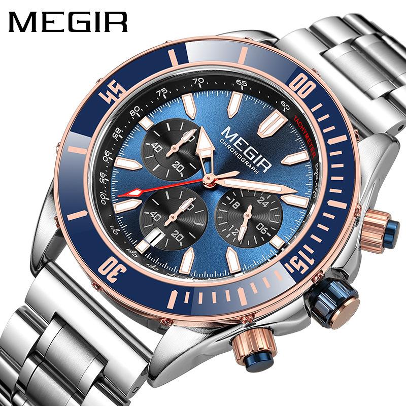 Steel Belt Silicone Belt Business Men'S Sports Luminous Watch 2226