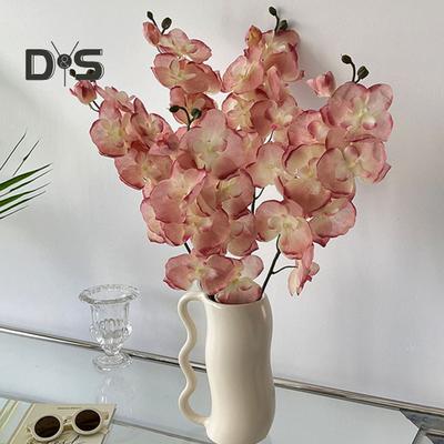 Künstliche Mottenorchideen, realistische gefälschte Seidenblume, Hochzeitsfeier, Home-Office, Tischdekoration, Faux Phalaenopsis, Blumenzweig, Dekoration