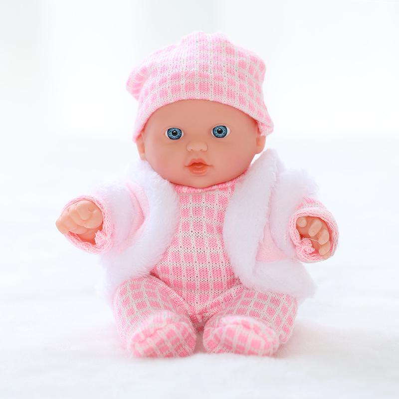 20cm African American Vinyl Reborn Doll - Cute Plush Toy for Children