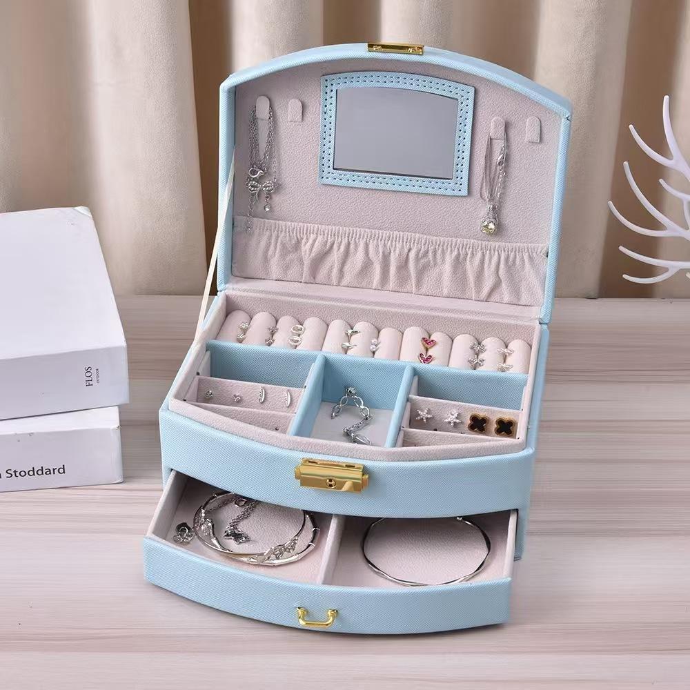 Handheld Luxury Jewelry Box, Multi-layer Drawer Storage Box, Used for Classifying and Storing Rings, Earrings, Necklaces