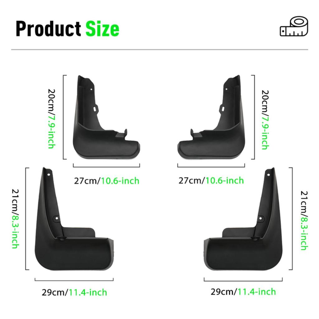 4PCS Car Mud Flaps Splash Guards Mudguards Car Mud Flaps Compatible with Chery Jetour X70 2020 2021 2022