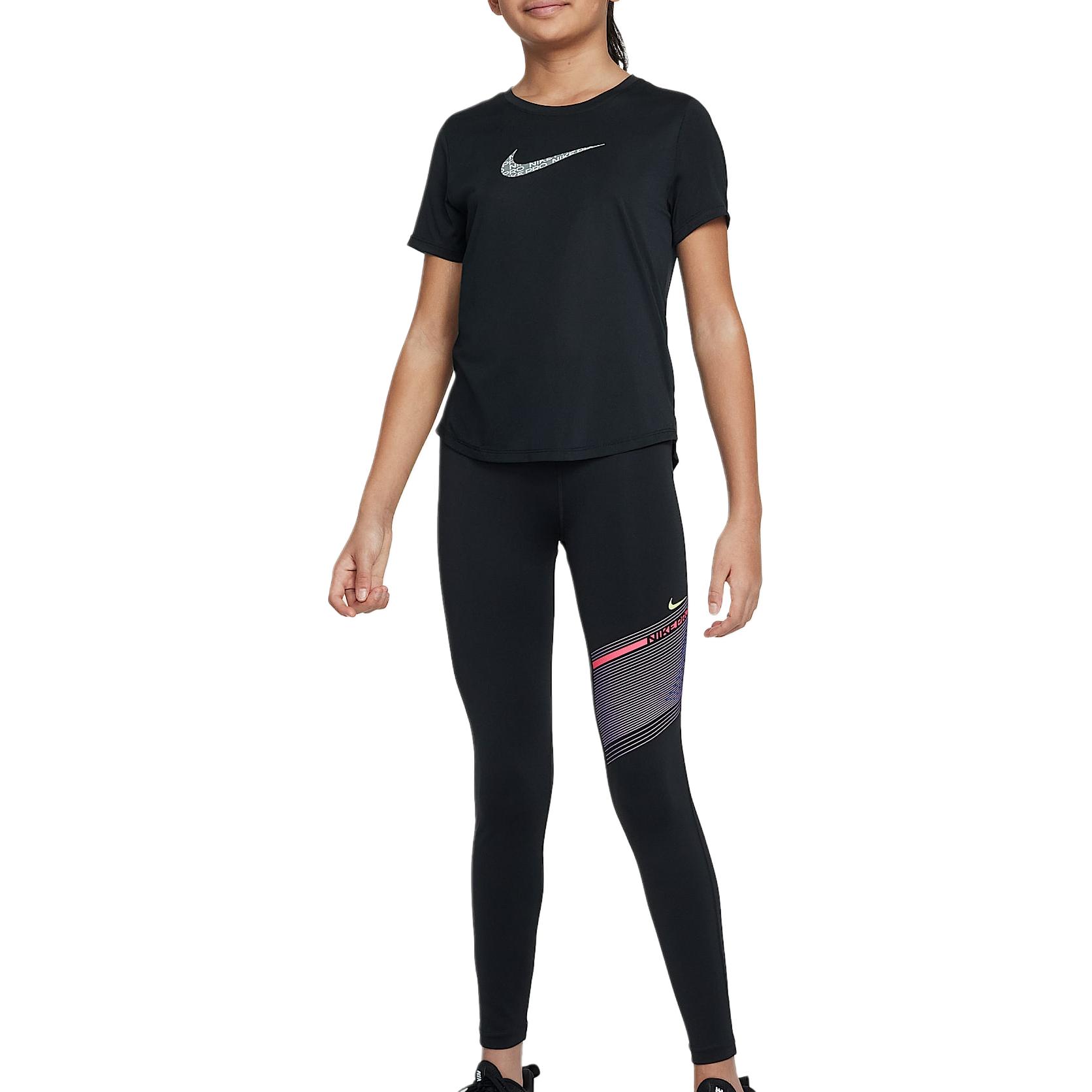

Nike Dri-Fit Comfortable Skin-Friendly Simple Round Neck Short Sleeve T-Shirt Kids Tops Black HJ2855010 XL