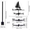 Vane Decoration Easy Installation Iron Elegant Wind Weathercock for Outside Farm Yard Garden