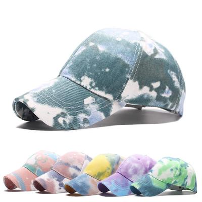 Tie-dye Baseball Cap Men's and Women's Fashion Trend Cap Spring and Summer Hat Big Brim