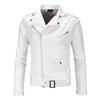 Męskie topy Designer PU Leather Biker Jacket Płaszcz motocyklowy Zip Up Outwear
