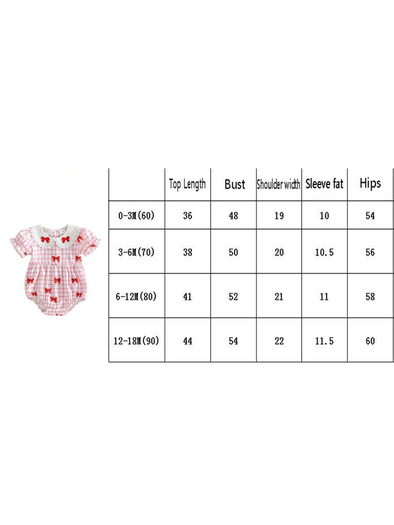 Toddler Girls Ruffle Sleeve Floral Print Romper Bowknot Decorated Round Neck Jumpsuit Summer Outfit for Infants