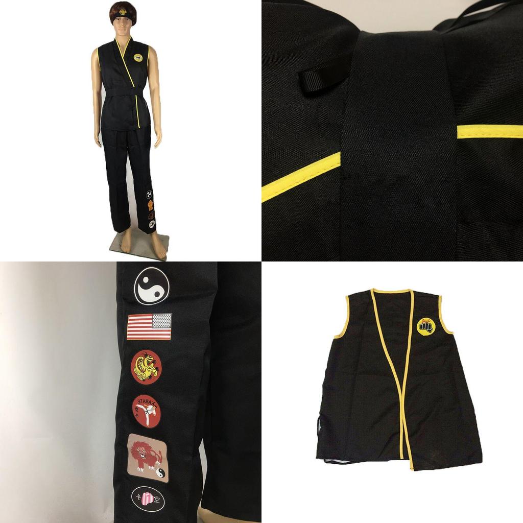 Authentieke Cobra Kai The Karate Kid Saga Halloween Cosplay Kostuums Taekwondo Feestset