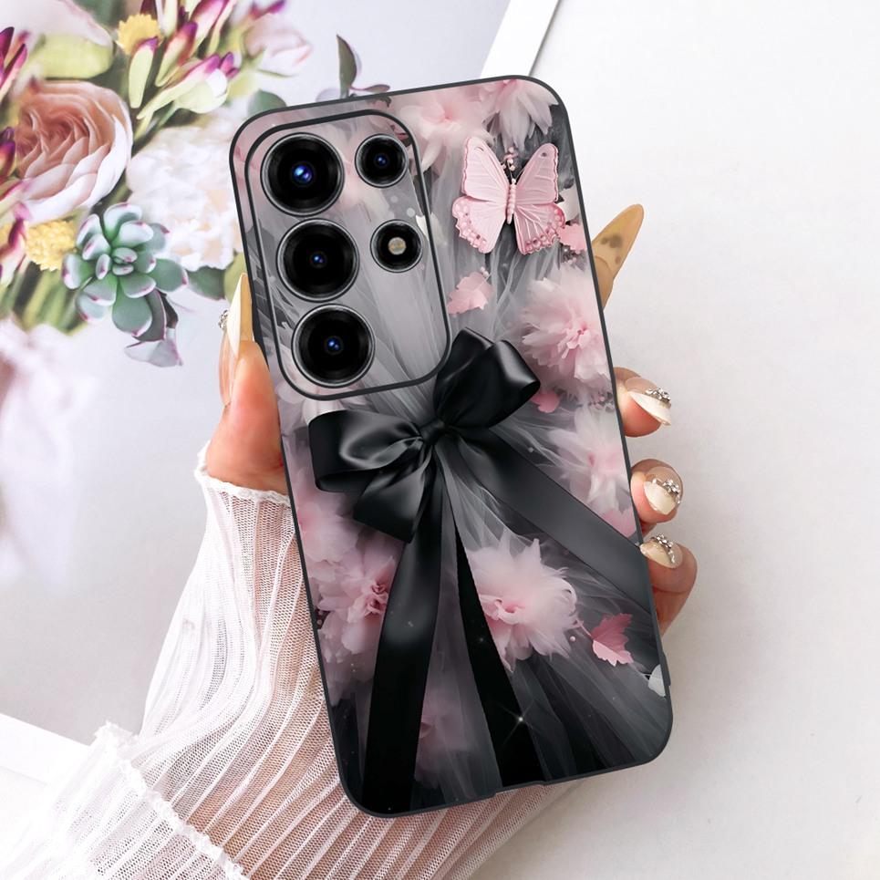 Bow Love Heart Pattern Cute Cat Phone Case For Itel Super 26 Ultra S26 Ultra S688LN Casing Soft TPU Silicone Shockproof Cover
